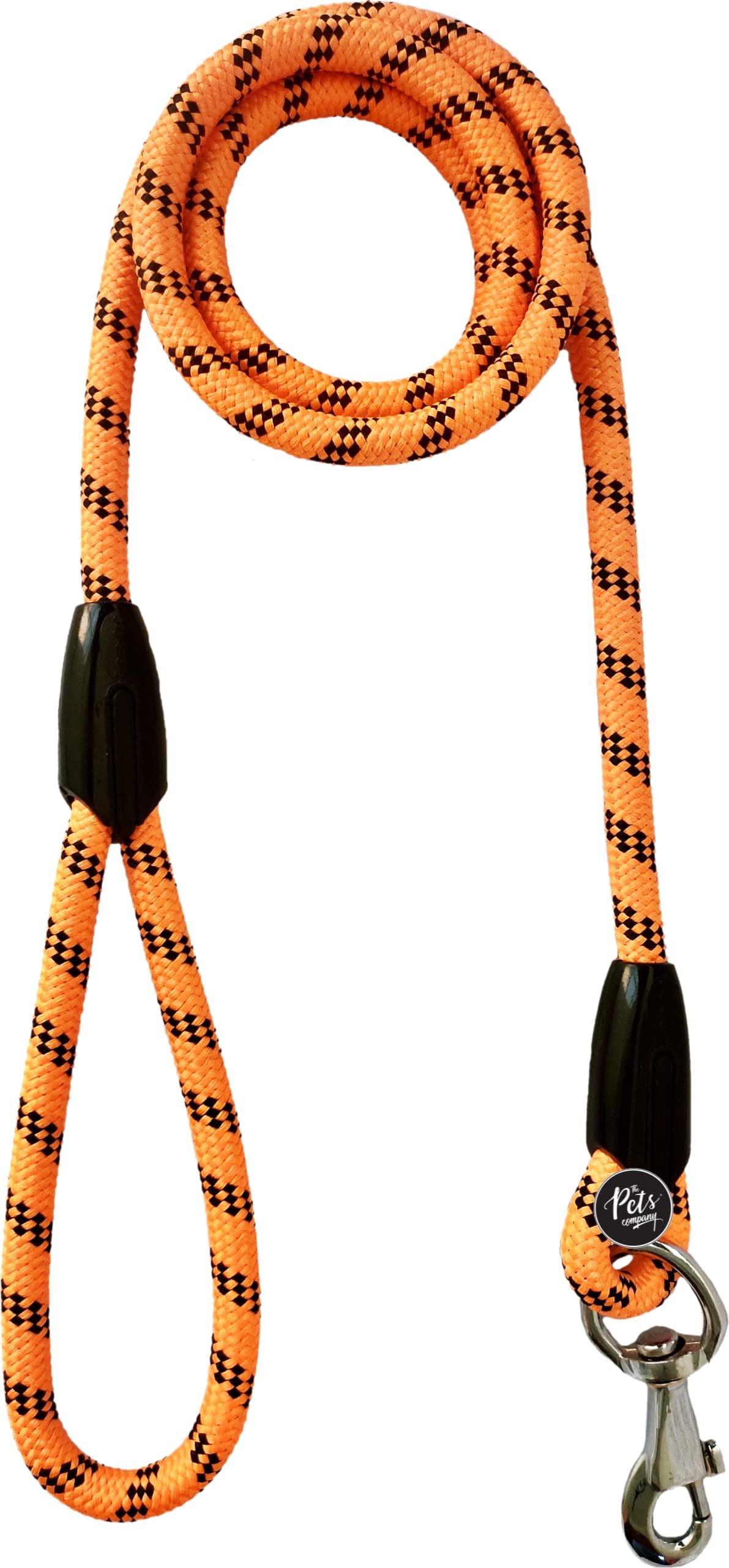 The Pets Company Rope Training Leash for Medium Breed Dogs with Strong Hook, Long Leash for Medium Dogs, Orange 12 mm, 6 Feet