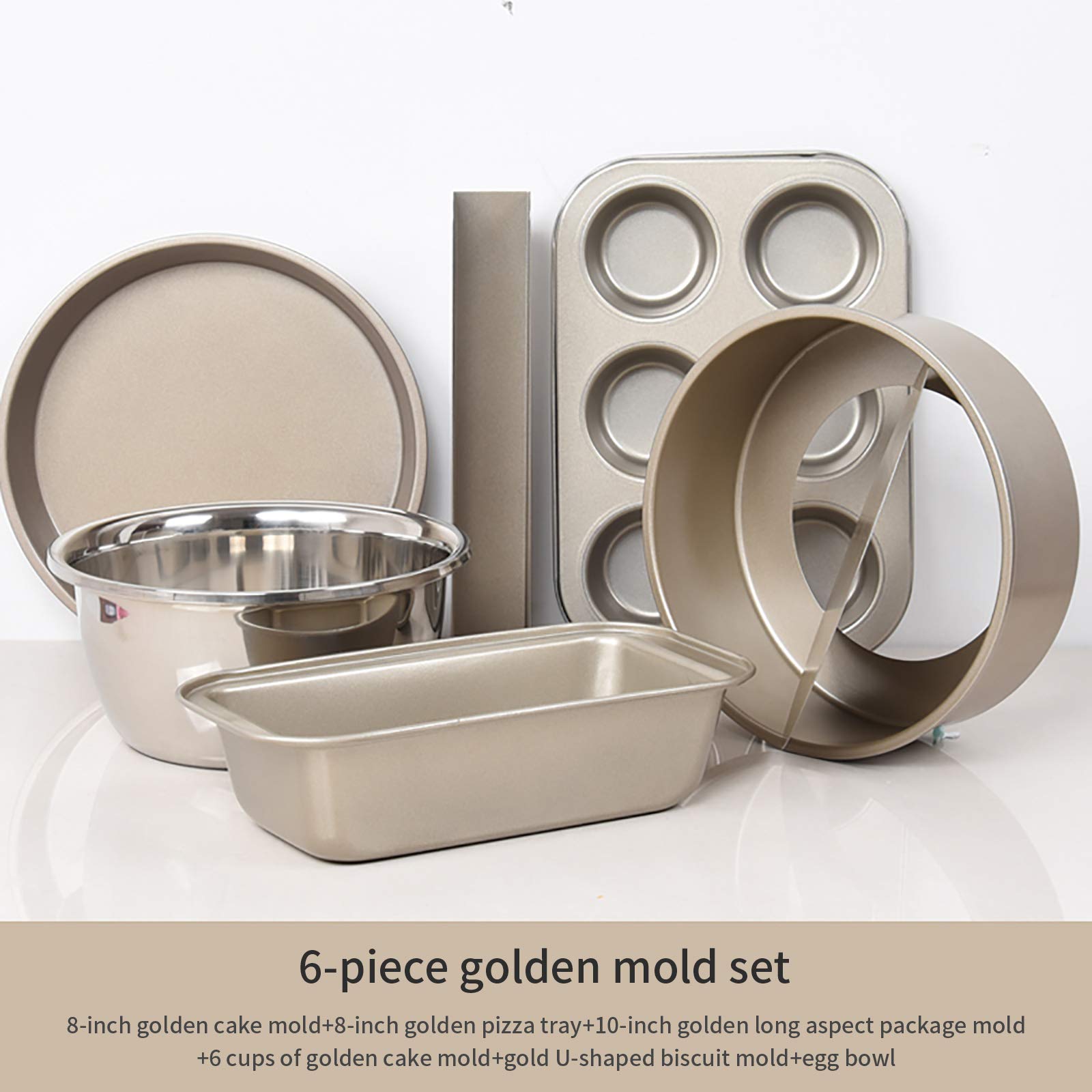 Juego de bandejas para hornear Bandejas para hornear antiadherentes Los utensilios para hornear con revestimiento antiadherente de doble capa son adecuados para hornos, hornos de microondas y regalo