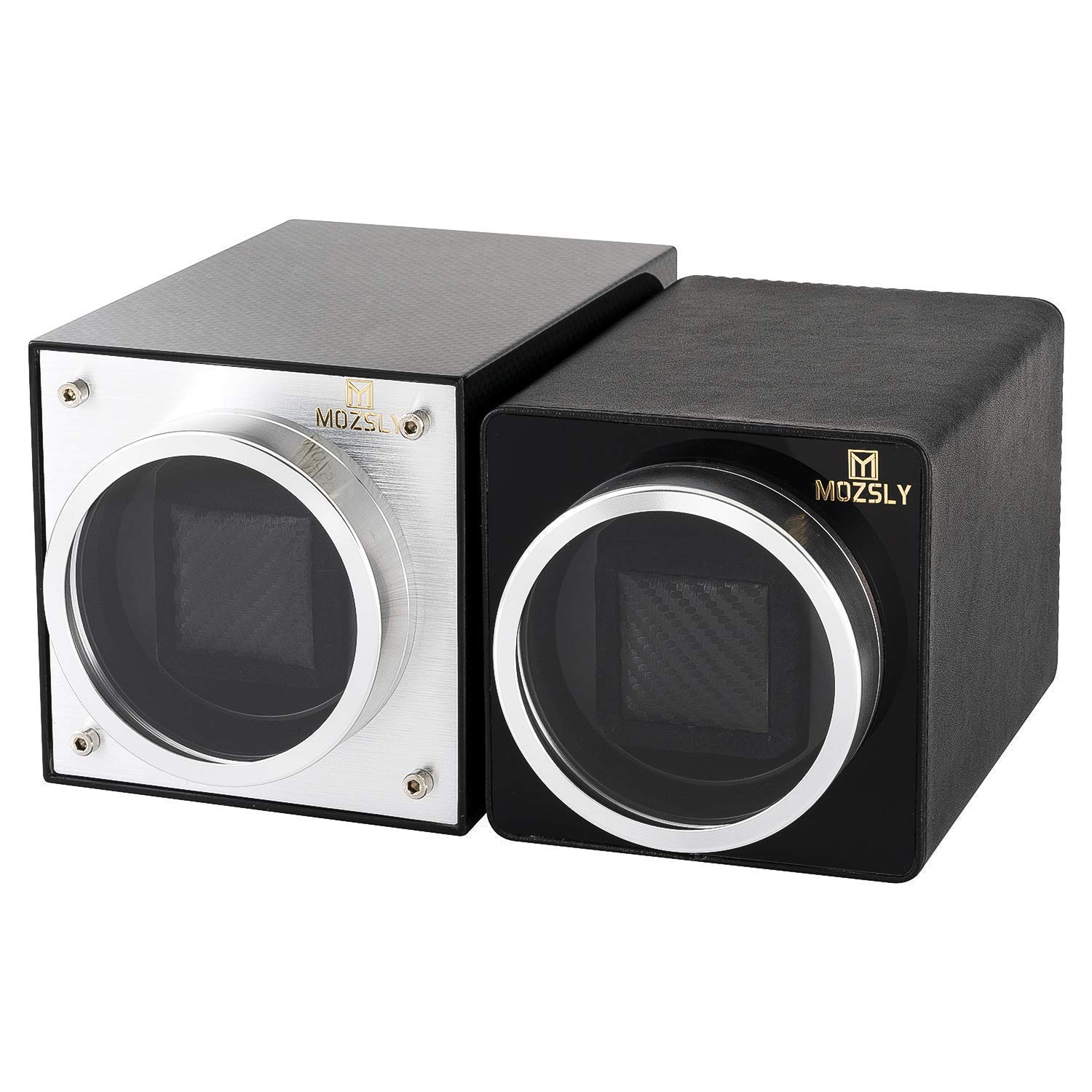 Buy MOZSLY Watch Winder with Quiet Japanese Mabuchi Motor Black Leather