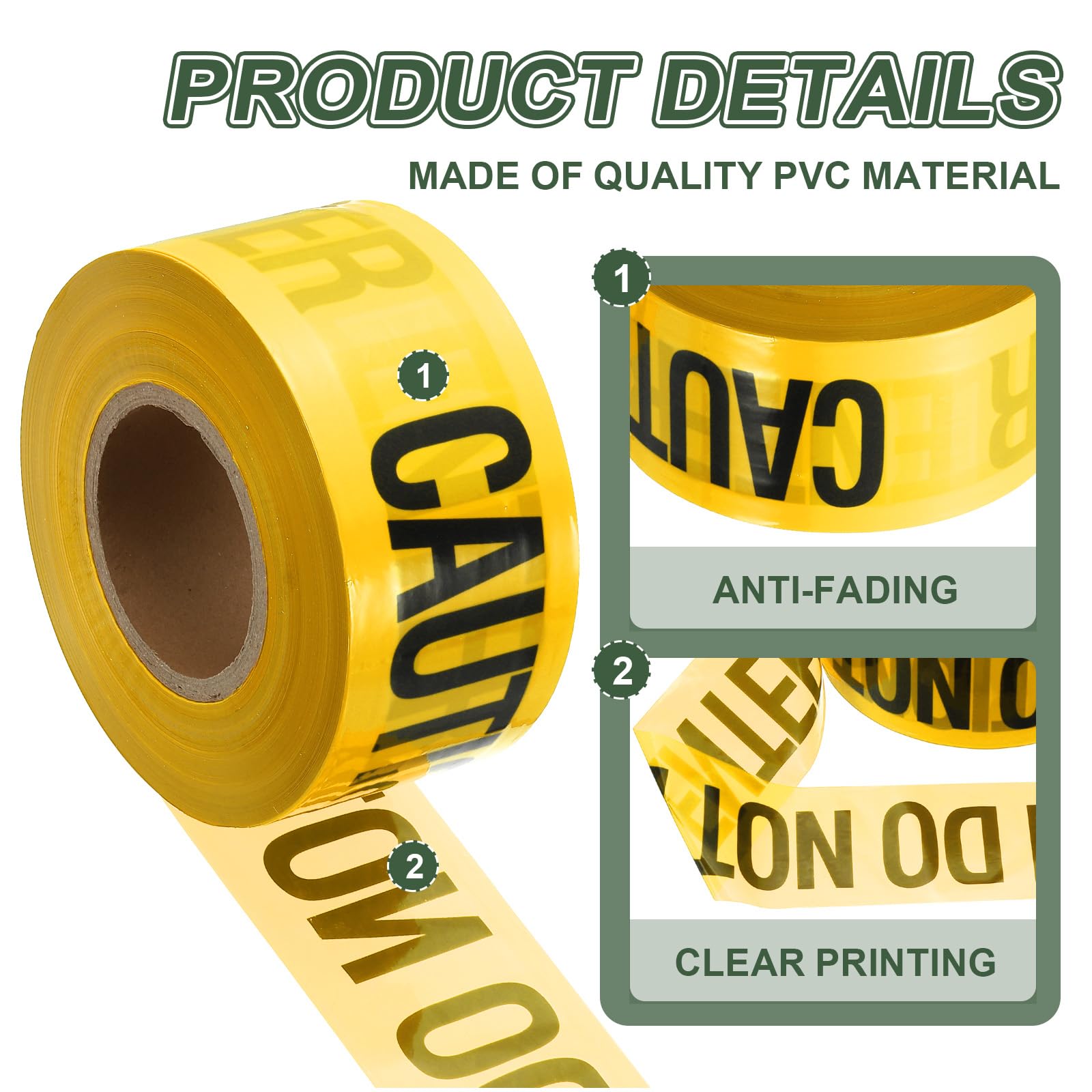 YOKIVE 1000ft x 3" Warning Tape - Image 4
