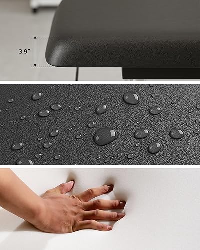 Miniatura 4 de SyyBhb Silla de mesa multiusos para tatuajes con bolsillo de almacenamiento para pedicura y tecnología de uñas, patas divididas, longitud y ángulo