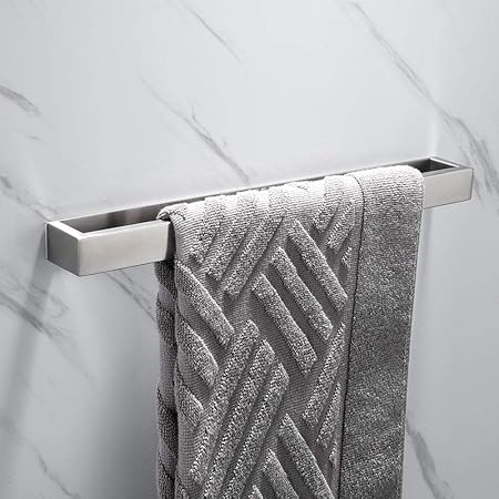 Celbon Toallero Baño Adhesivo Acero Inoxidable Toallero de Barra Sin Agujeros (Cepillo, Adhesivo 30CM)