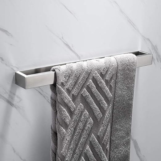 Celbon Toallero Baño Adhesivo Acero Inoxidable Toallero de Barra Sin Agujeros (Cepillo, Adhesivo 30CM)