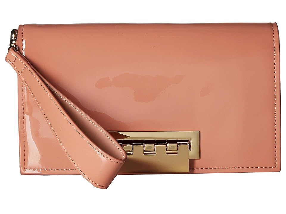 

ZAC Zac Posen Earthette Clutch (Rose Cloud Patent) Clutch Handbags, Beige