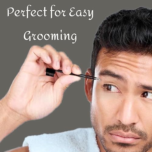 Miniatura 5 de Herramienta de aseo combinado de 2 pinzas y cepillo para hombres y mujeres  Pinzas para cejas DIY profesional maquilladores artistas de viaje, bolsa