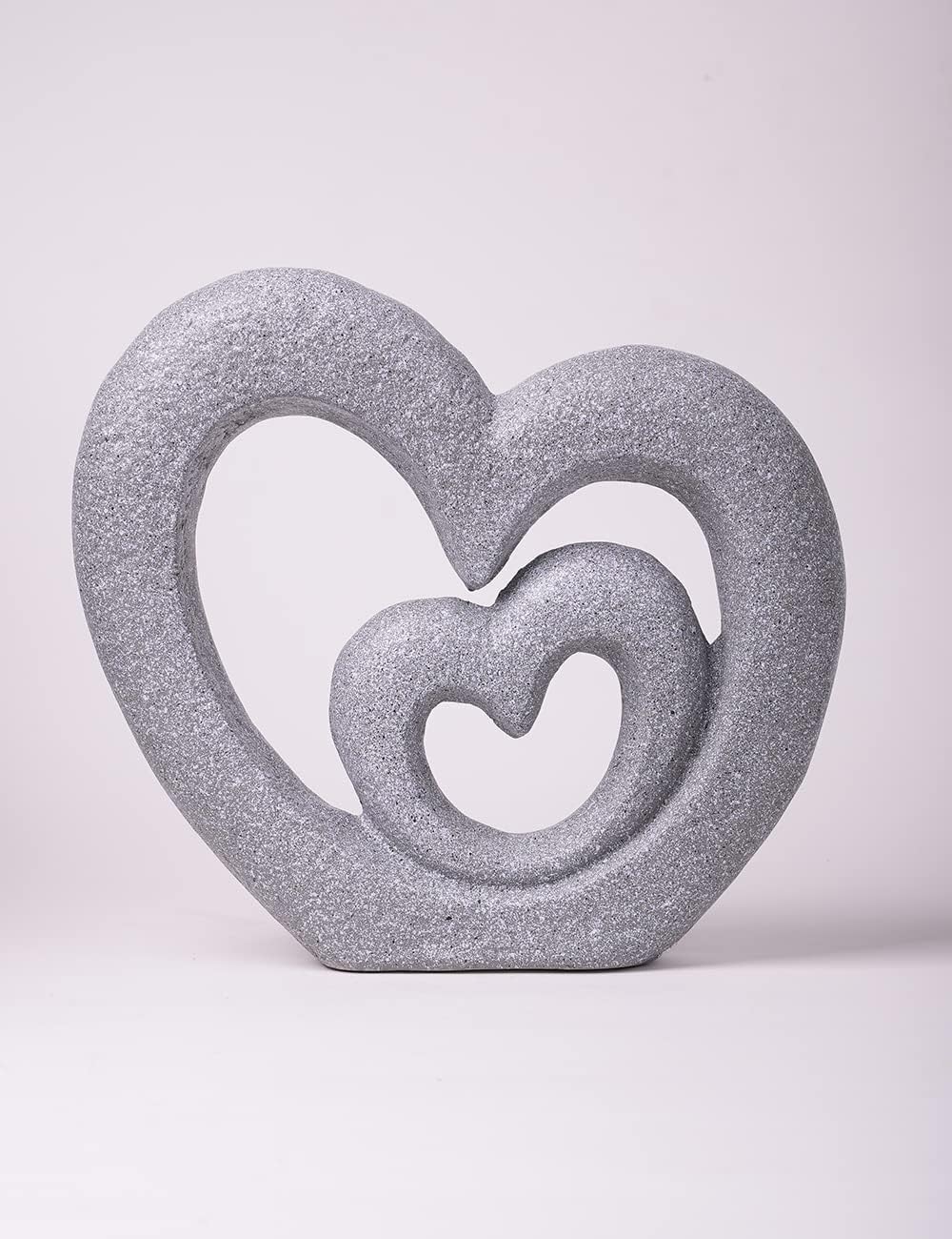 HAUCOZE Heart Decor Figurine Love Gifts Statue Modern Arts Sculpture Polyresin 13.8inch - Image 2