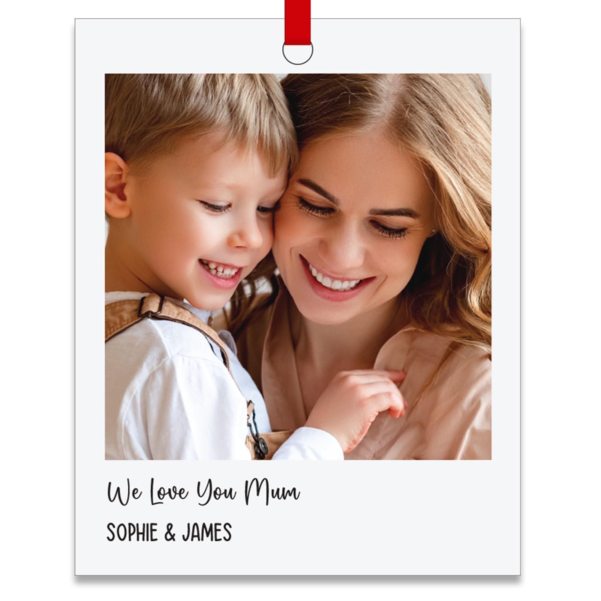 Personalised Photo Polaroid Christmas Bauble Xmas Tree Decorations Custom Name Christmas Hanging Ornaments Photo Gifts Keepsake Presents (Polaroid Frame)