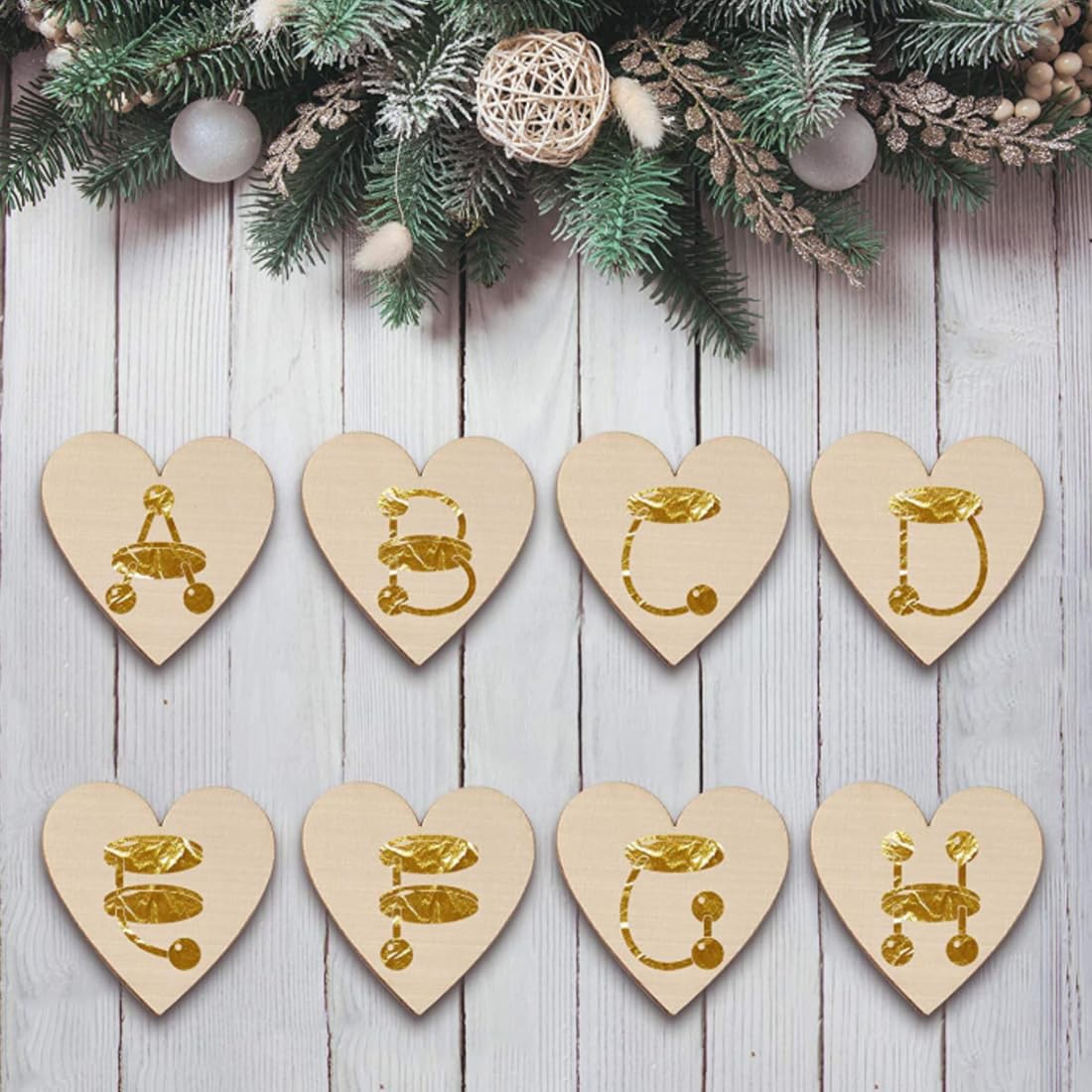 48 cœurs en bois naturel - Jour de Fête - DECORATION DE TABLE - MARIAGE