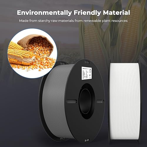 Miniatura 7 de Creality Paquete de 10 filamentos para impresora 3D de 0.069 pulgadas (negro, blanco, gris)