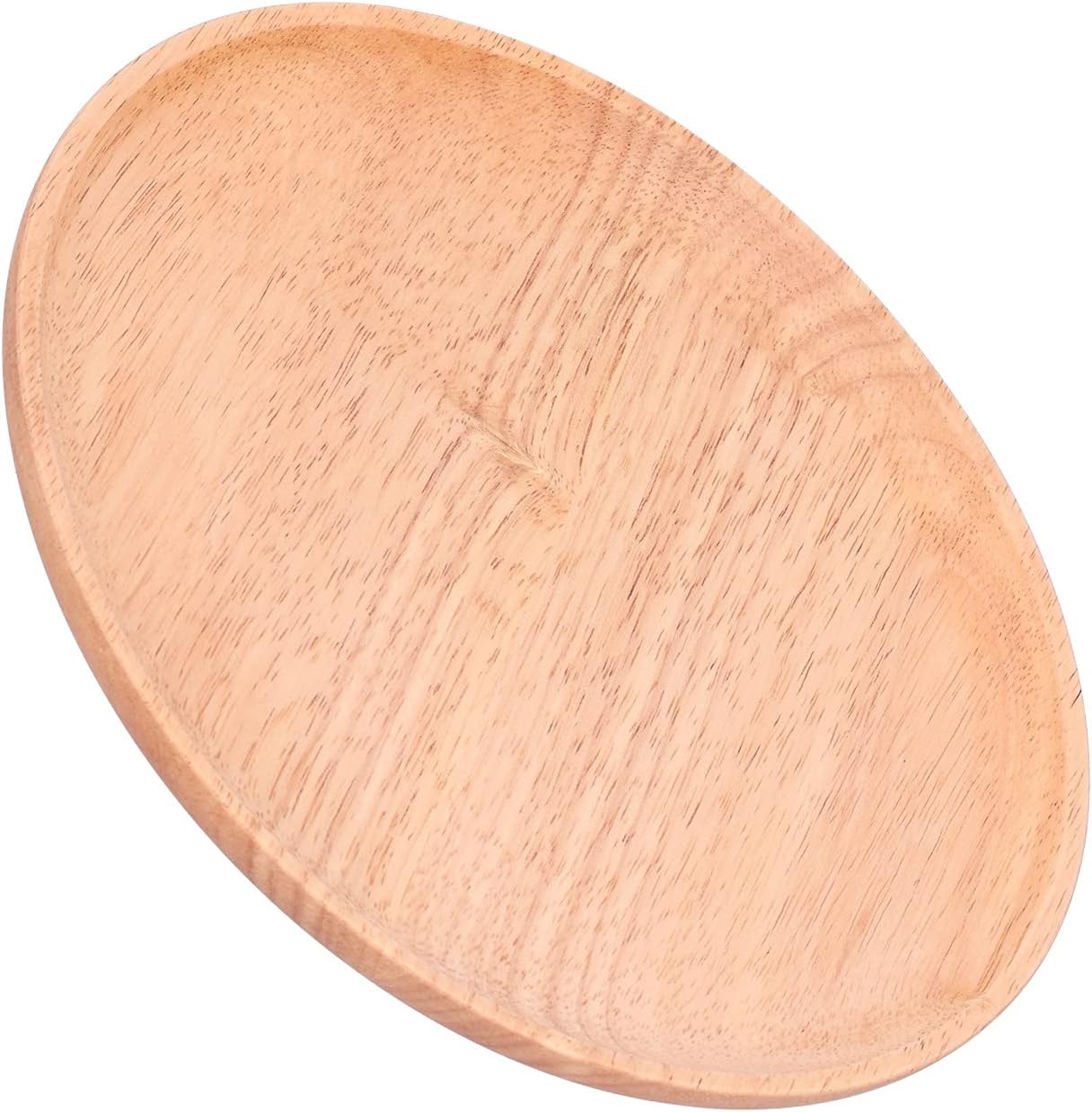 Snack Tray, Smooth Surface Hand Wash Only No Incisive Corners Bamboo Wood Serving Tray for Food Breakfast Dinner Decor for Home Restaurants Coffee(24cm)