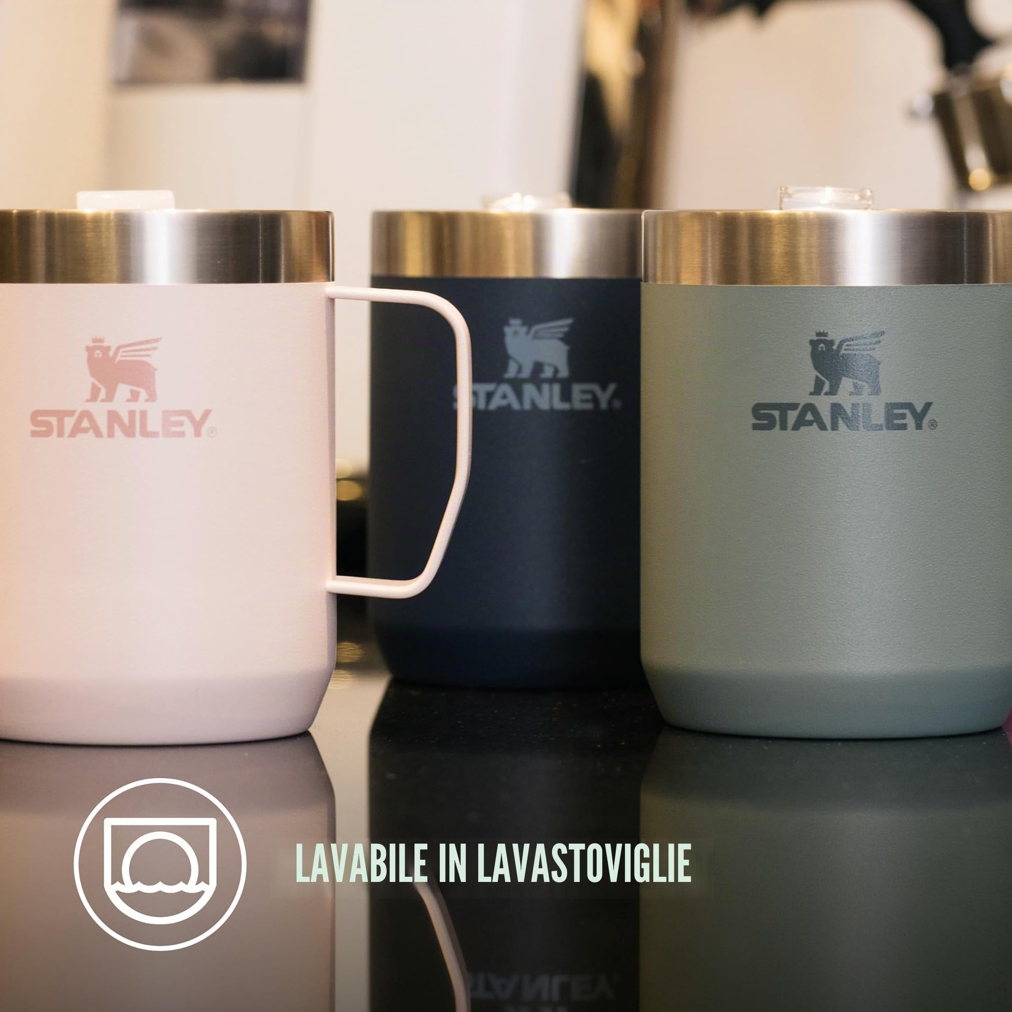 STANLEY Classic Legendary Camp Mug 0.23L - Mantiene 1 Ore Caldo - 2 Ore Freddo - Lavabile In Lavastoviglie - Senza BPA - Termos Da Caffè - Bicchiere Termico Da Campeggio - Navy