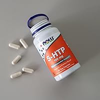 Vista 6 de NOW Suplementos, 5-HTP (5-hidroxitriptófano) 100 mg, soporte de neurotransmisores*, 60 cápsulas vegetales