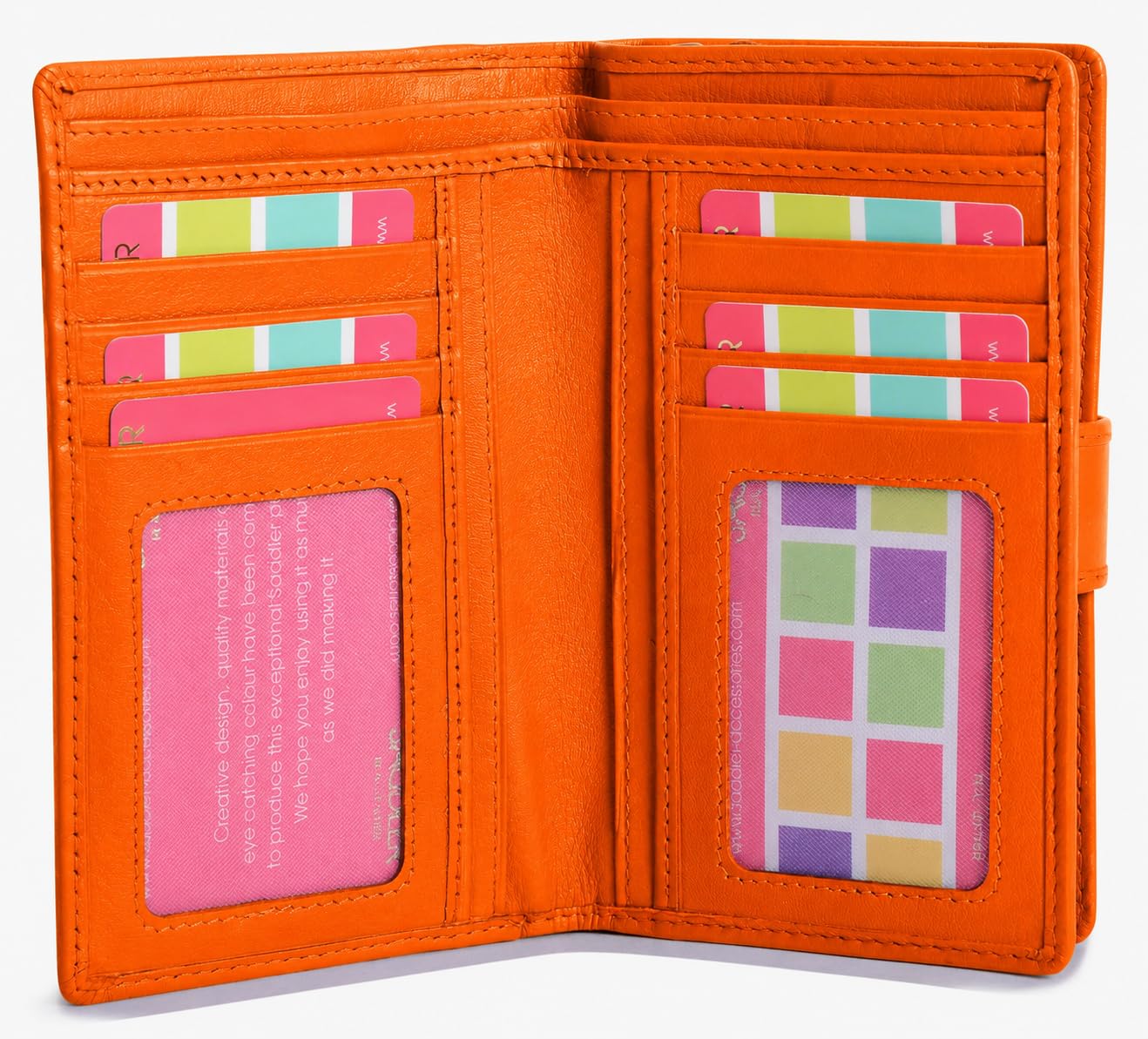 SADDLER Portafoglio da donna in pelle nappa e portamonete con cerniera
