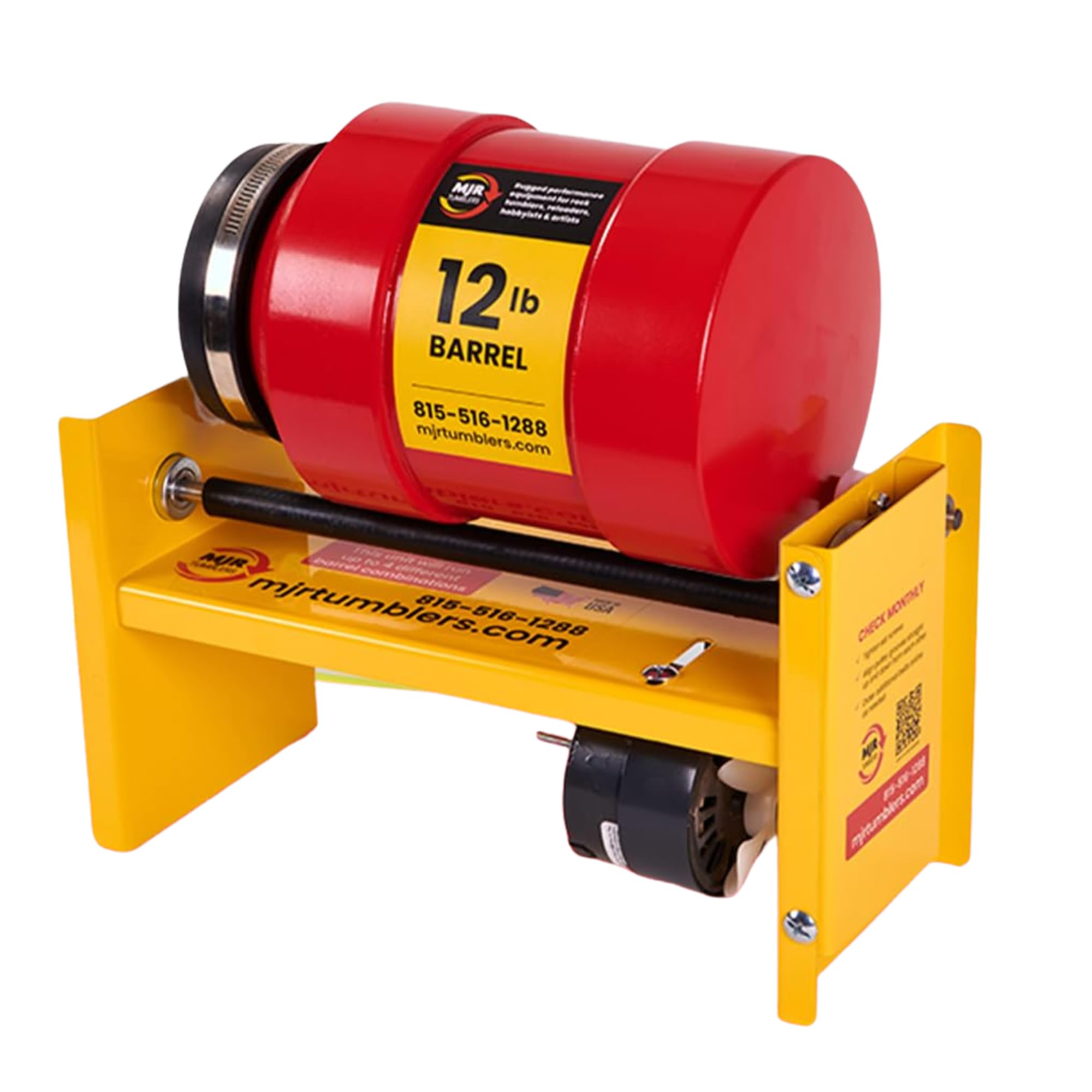 12lb Rotary Rock Tumbler MJR TUMBLERS Winner Best High End Unit 2019, 20 & 2021 Small Base