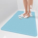 OTHWAY Bathtub Mat Non Slip, Extra Long Rubber Bath Mat for Tub, Machine Washable Shower Anti Slip Mat with 332 Strong Suction Cups (Grey, 36" x 17")