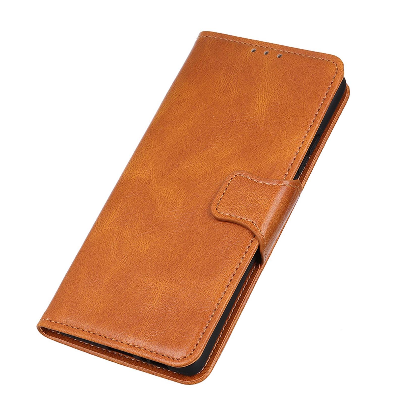 Etui portfelowe na telefon komórkowy Samsung Galaxy S22/S22+/S22 Ultra, ochronne skórzane etui z klapką ze skóry premium, magnetyczne etui folio składane dla mężczyzn i kobiet, brązowe, S22+ 6,6"