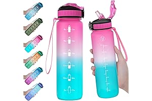 EYQ Fitness Water Bottle for Women with Daily Time Markings