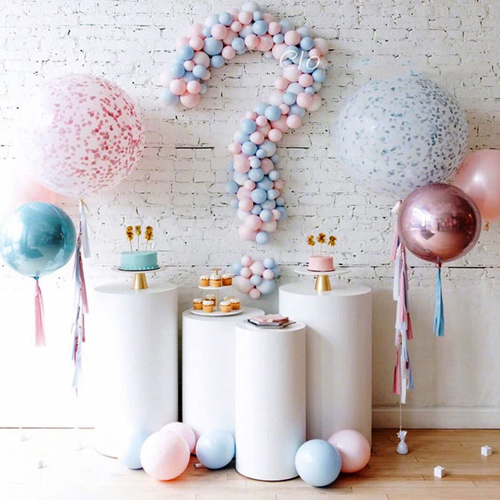 Set 3 Colonne Portatorta Bianche - Piedistalli Rotondi In PVC Per Matrimoni, Compleanni E Baby Shower - Alzate Per Dessert - 5