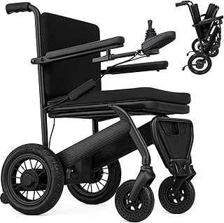 Vive Lightweight Electric Wheelchair for Adults - Weighs 39 lbs - Carbon Fiber Foldable Power Wheel Chair - Collapsible, Motorized Travel Senior Mobility Aid