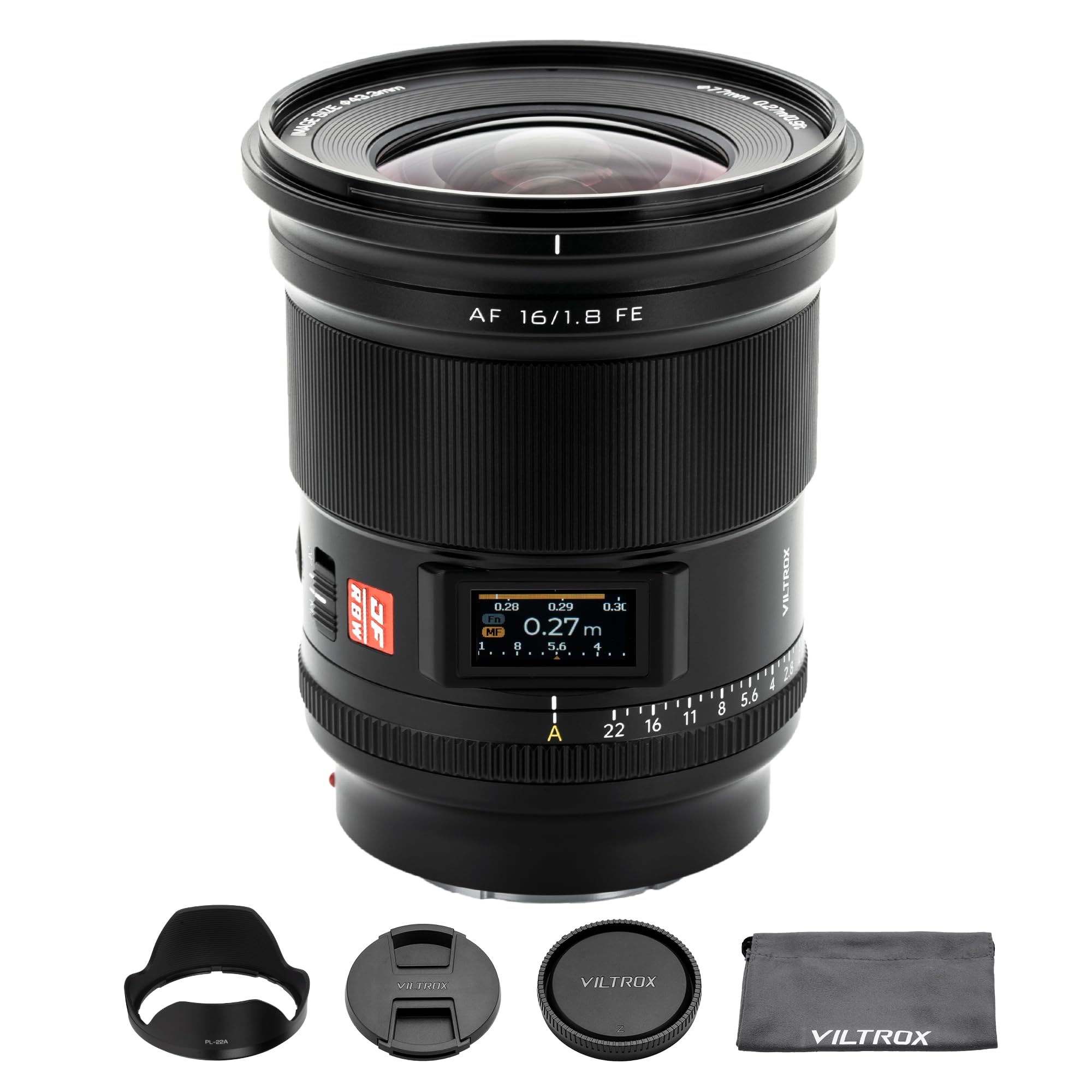 Viltrox AF 16mm F1.8 E Full Frame Autofocus Camera Lens for Sony