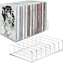 2 Pack Clear CD DVD Storage Shelf Acrylic Cassette Cassette Book Cosmetic Storage Rack