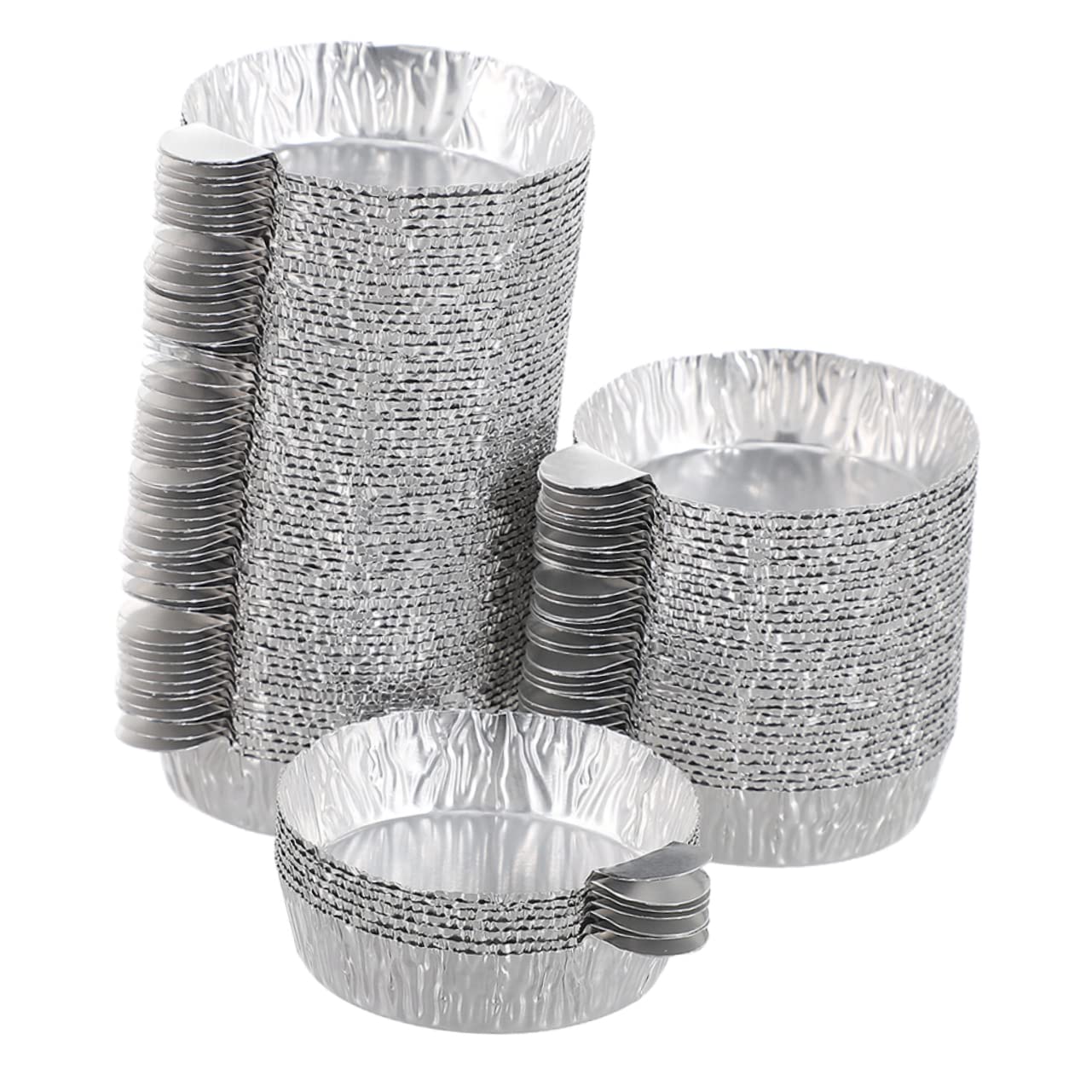 IWOWHERO 50pcs Aluminum Foil Weighing Trays 30ml Lab Sample Weighing Plates Lightweight for Chemistry