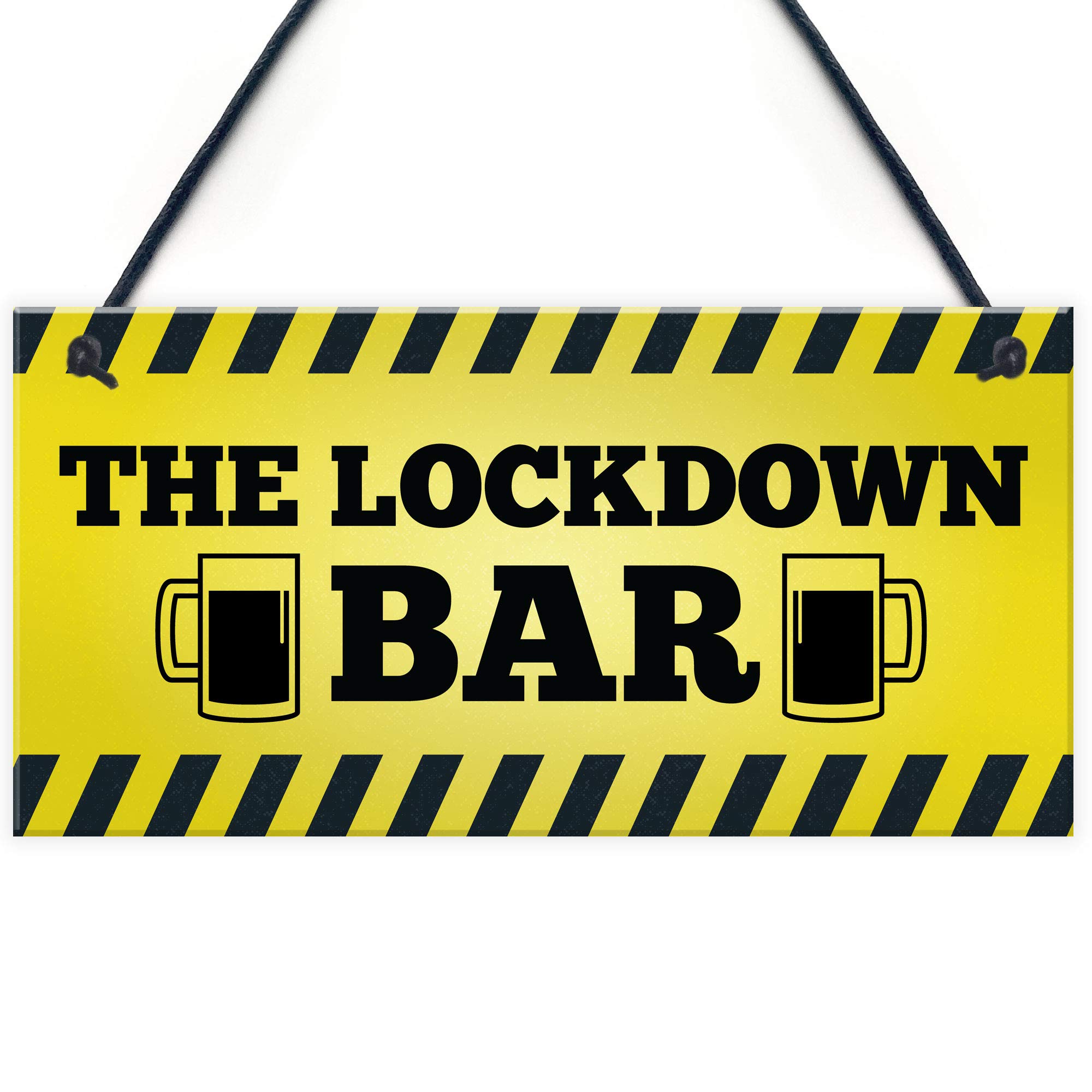 Red Ocean The Lockdown Quarantine Bar Funny Novelty Bar Signs And Plaques Man Cave Gifts