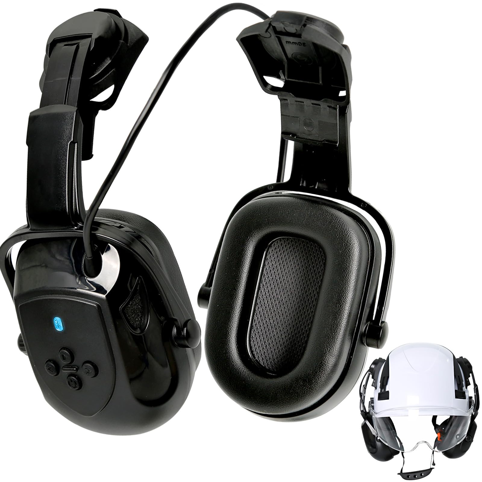 Orejeras de casco duro, orejeras para reducción de ruido para accesorios de casco duro, protección auditiva de construcción para adultos