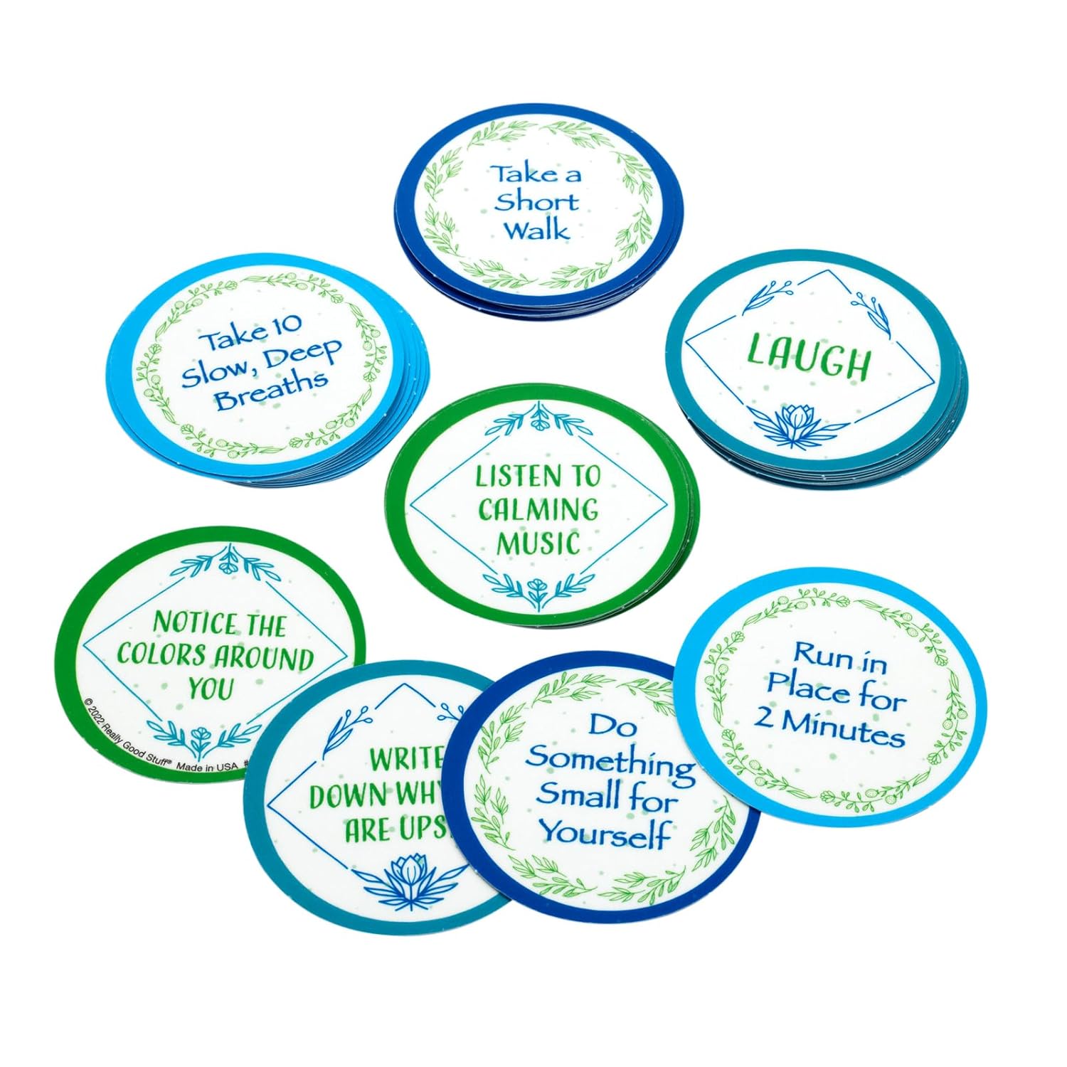 Really Good Stuff Confidence Chips – 100 Empowering, Motivational, Positive Affirmations – Encourage Positive Feelings– Social-Emotional Learning – SEL for The Home and Classroom