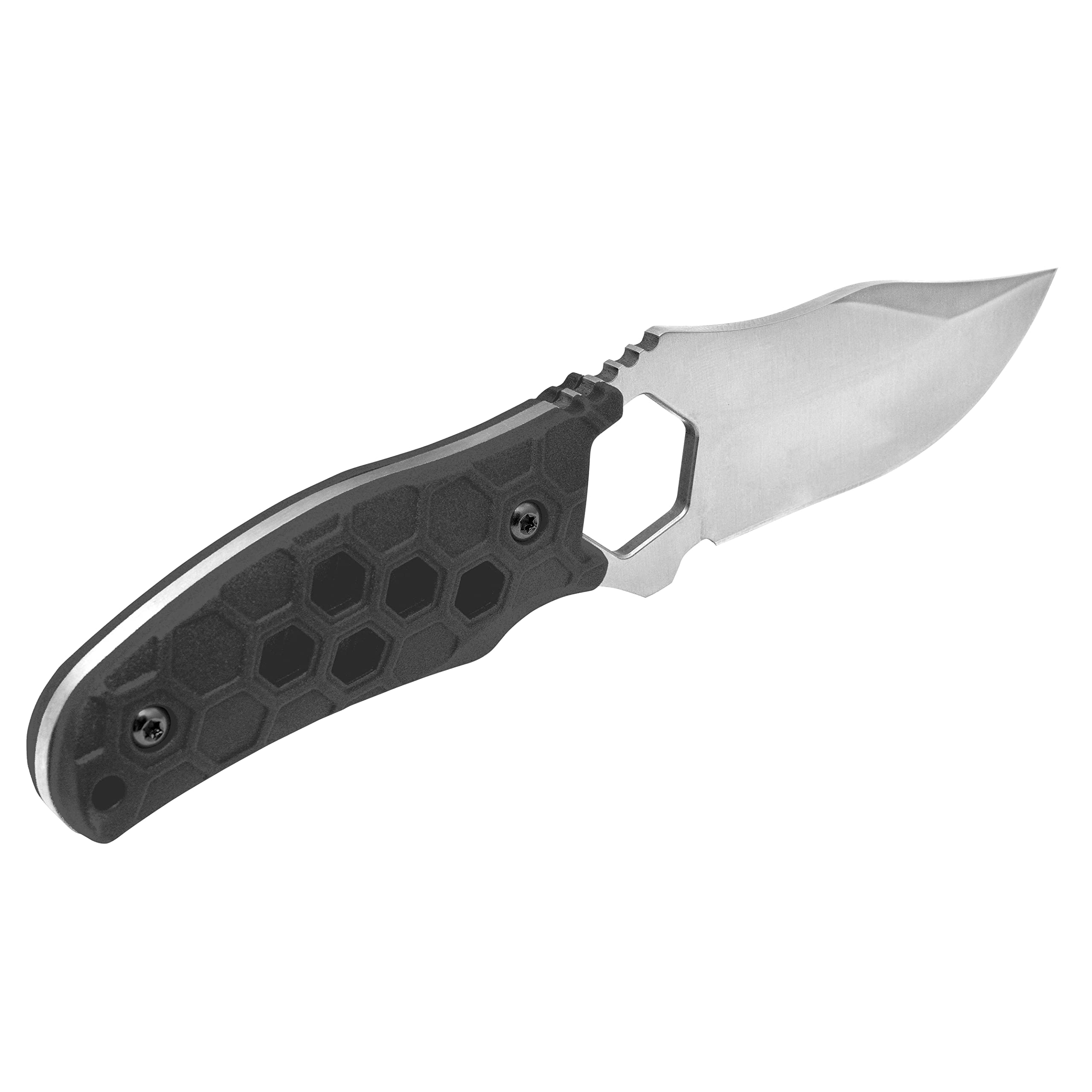 Camillus Comb 7.25" Clip Point Blade Durable Corrosion-Resistant 420 Stainless Steel Outdoor Survival Hunting Fishing Camping Fixed Blade Knife, Molded Sheath with 4 Additional Functions Included