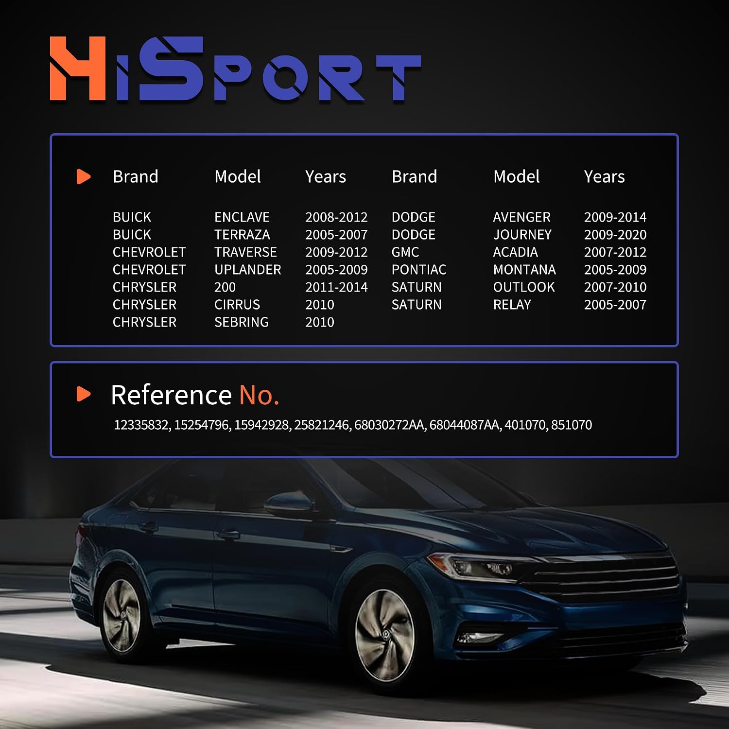 HiSport Front Windshield Wiper Motor - Compatible with Chevy Traverse Uplander Buick Enclave Terraza Chrysler Cirrus Sebring Dodge GMC Pontiac Saturn Replace 12335832