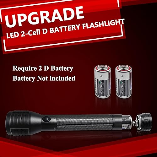 Miniatura 3 de Linterna de batería LED D de servicio pesado (2-D)