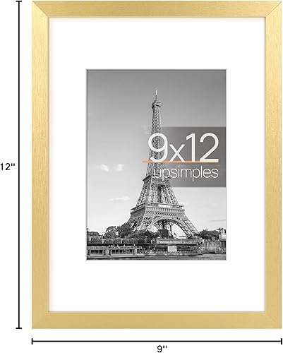 Vista 494 de upsimples - Portarretratos de 8.5 x 11 pulgadas, para fotos de 6 x 8 pulgadas con paspartú o de 8.5 x 11 pulgadas sin paspartú, marcos de fotos