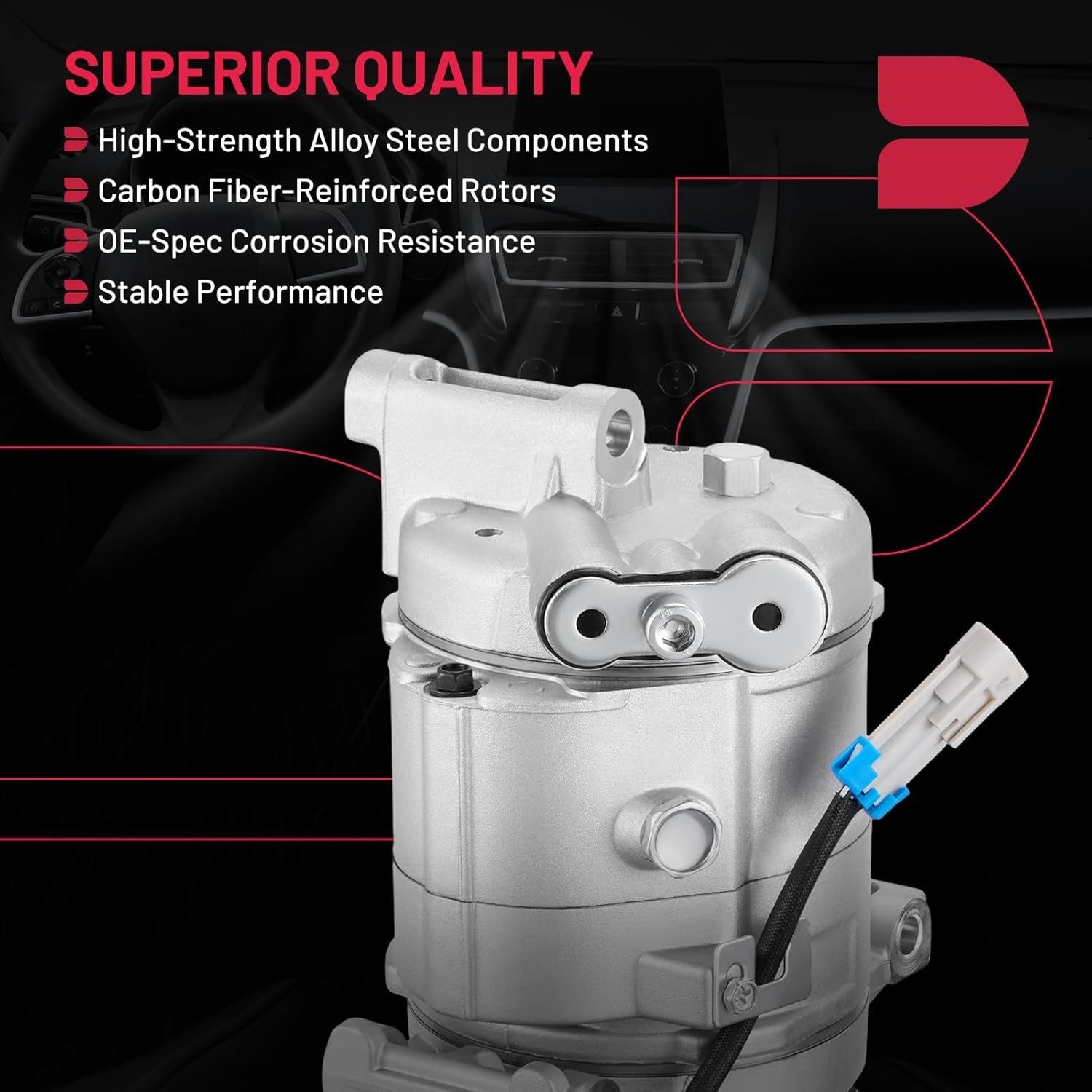 BDFHYK 68695 Air Conditioning A/C Compressor with Clutch Compatible with Chevrolet Sonic L4 1.8L 2012