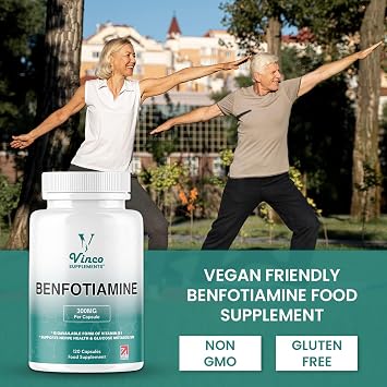 Vinco TUDCA Bile Salts & Benfotiamine Bundle | 60 + 120 Capsules | Supports High Strength Detox & Energy Capsules | Vegan, Gluten Free, Made in UK