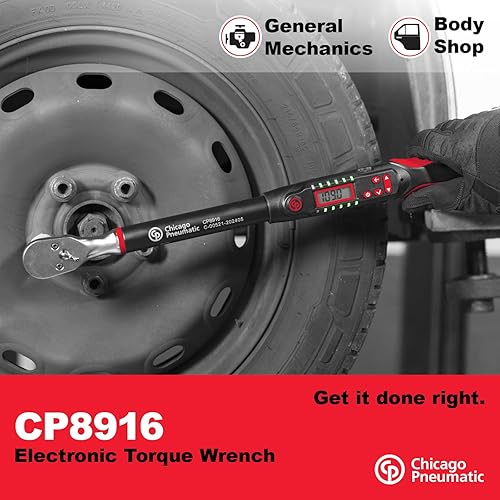 Vista 29 de Chicago Pneumatic CP8917 - Llave dinamométrica manual, 1/2 pulgada, par (mín/máximo) 60-250 ft. lbf / 60-340 Nm, automoción, llave dinamométrica