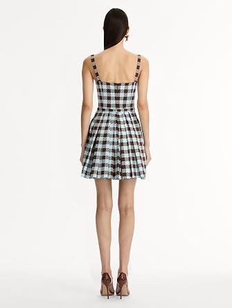 Gingham Cotton Poplin Sleeveless Dress