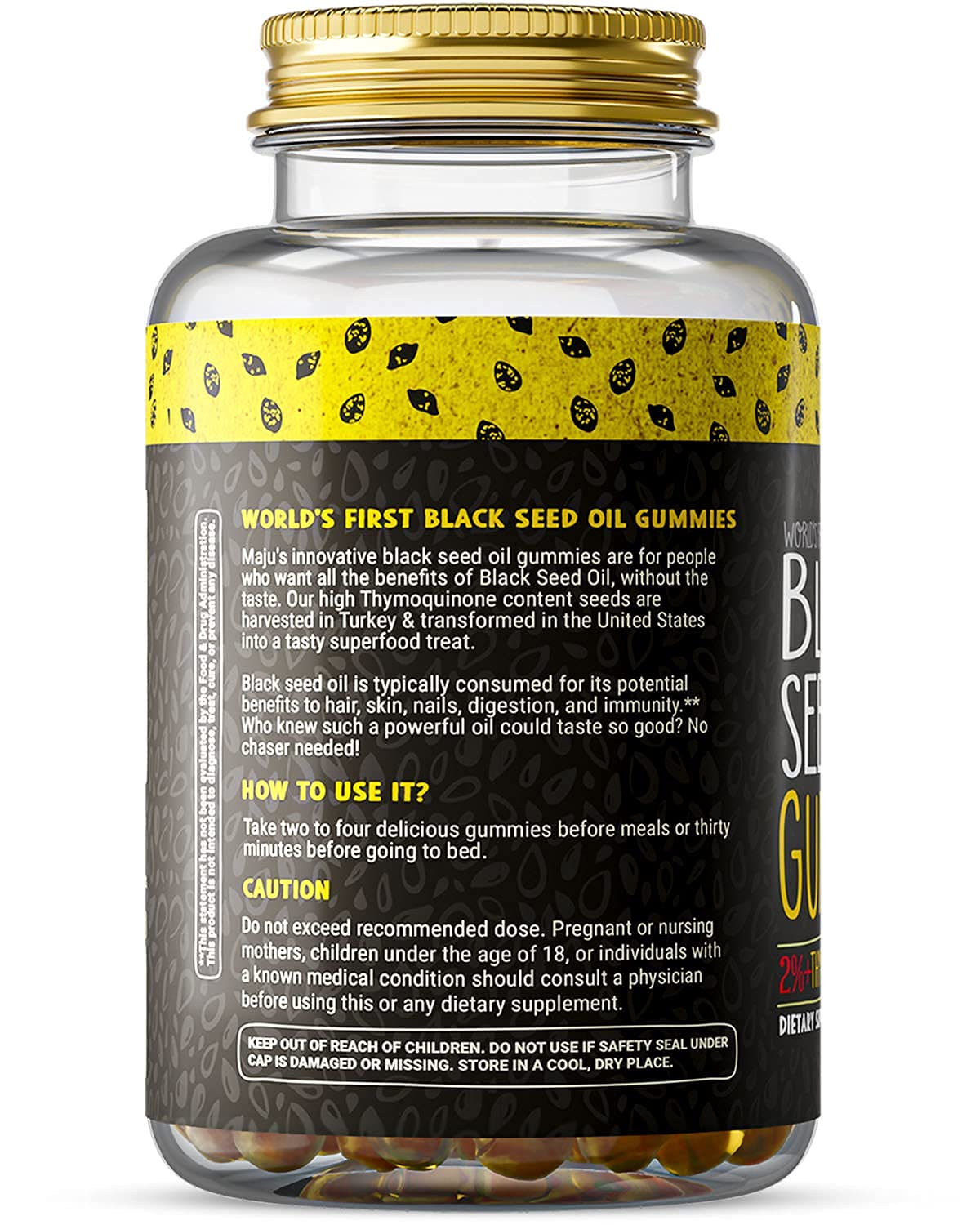 MAJU's Black Seed Oil Gummies World's First Gummy w/ 2+ Thymoquinone
