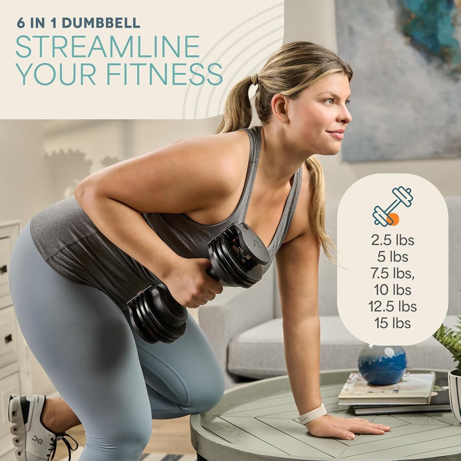 lifepro adjustable dumbbells set – 15lb, 25lb pair or 43lb, 55lb & 90lb single – quick adjustment, anti slip handle – space saving & strength training weights for home gym exercise & fitness 15lb pair pair