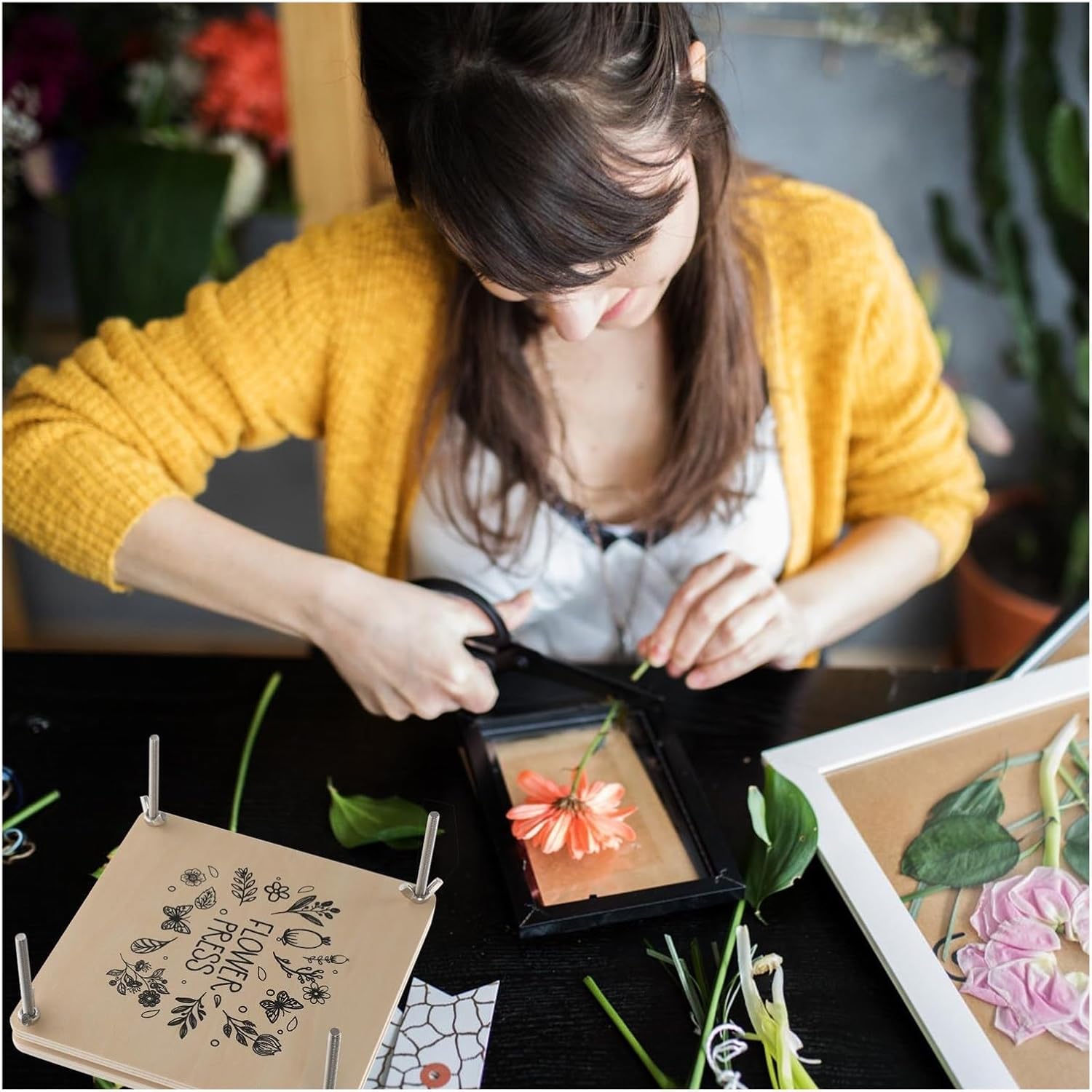 Press Flower Fruit Pressing Tool Plants Specimen Kit Faux Flowers Dried Fresh Pressed Tools Accessories