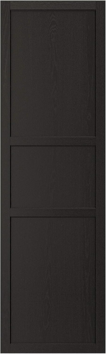 LERHYTTAN Door, black stained, 60x200 cm