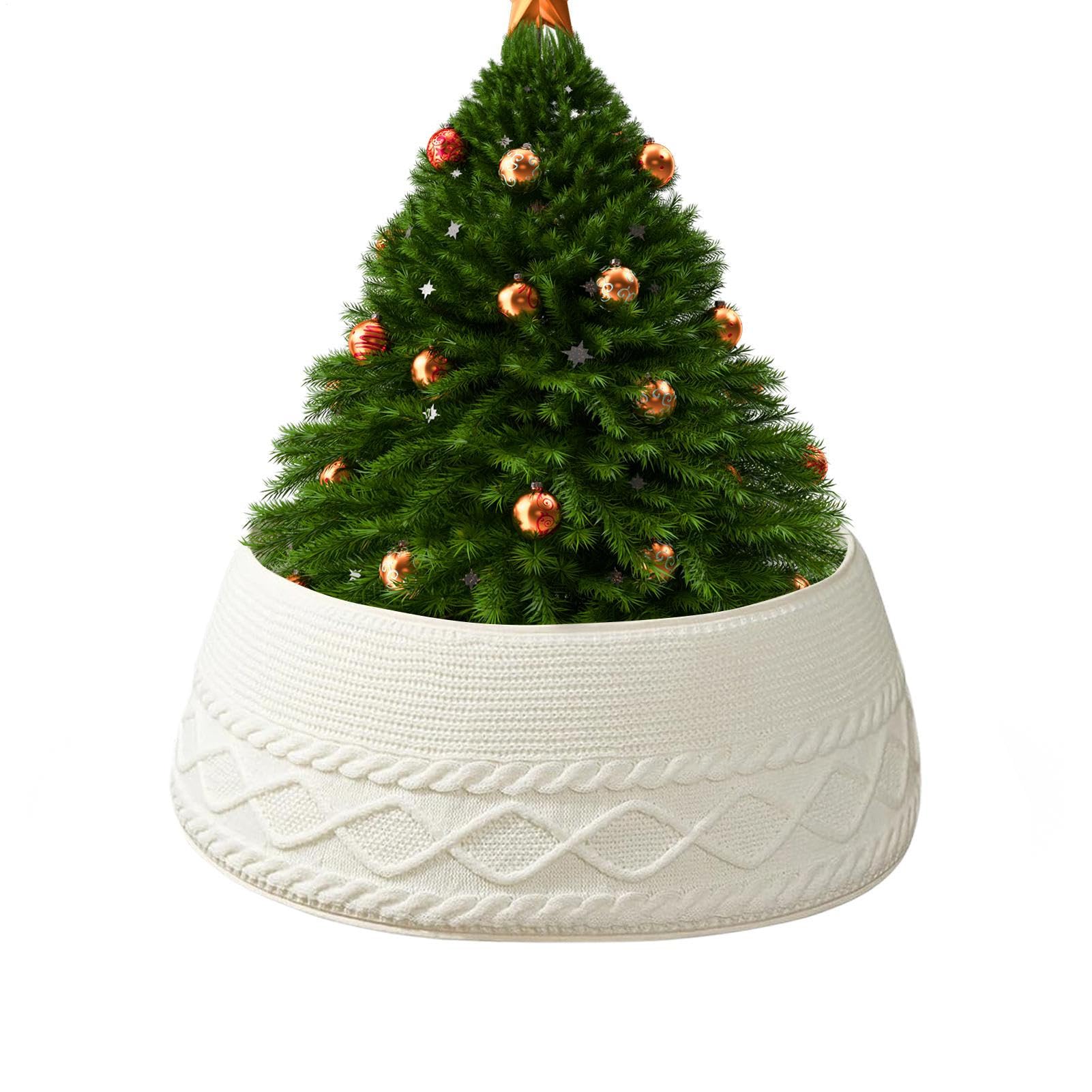 XmasExp Base per collare per albero di Natale, 85,1 cm, con paillettes, per decorare la casa, misura grande, 6 pezzi, rosso