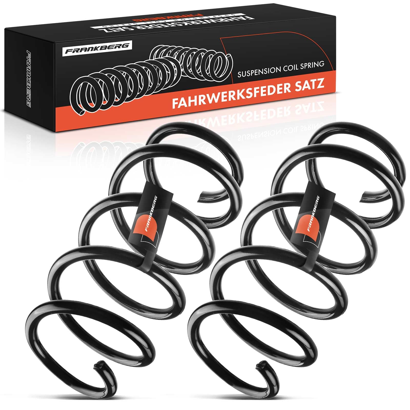 Frankberg 2 ressorts de suspension pour essieu avant 1K0411105JG | Compatible avec: Golf VI 5K1, Golf V 1K1