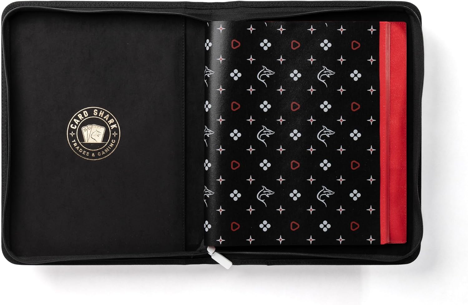 Card Shark Trades & Gaming - Premium Trade Binder - 9 Pocket Card Album for TCG, CCG, Sports Cards, Yugioh, Pokemon, MTG, One Piece, Lorcana collectibles zipper binder
