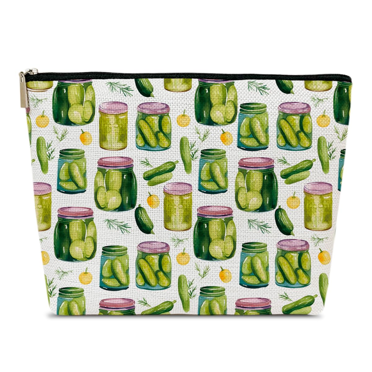 Ythuil Pickles Makeup Bag, Pickles Lover Gifts, Women Cosmetic Bag for Purse, Organizer for Storage, Gifts for Besties Daughter Best Friends Her