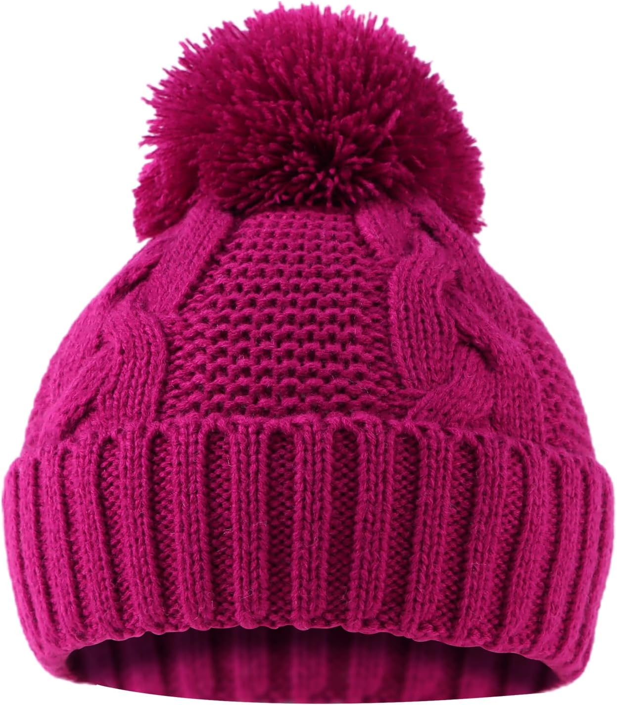 JANGANNSA Winter Knit Baby Hat Twist Warm Beanie for Boys Girls Infant Toddler Baby Beanie with Pompom - Image 3