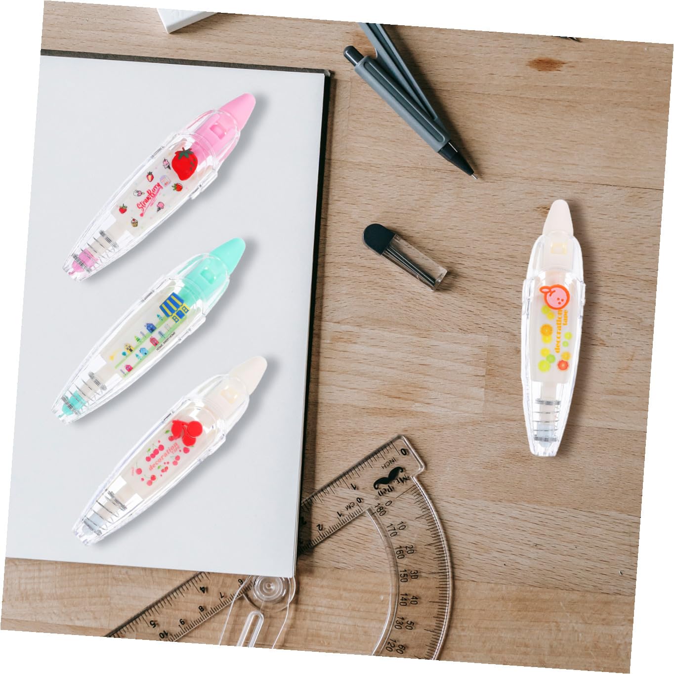 NUOBESTY 12pezzi Decorativo Correttori Per Scrapbooking Per Studenti e Appassionati Cancelleria