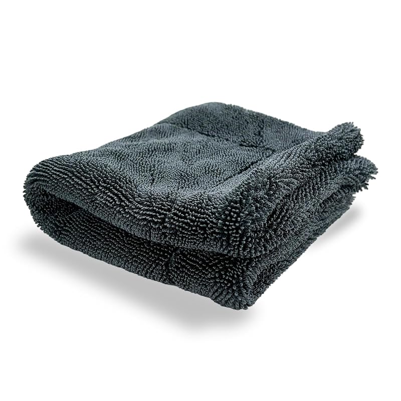 Toalha de Microfibra para Secagem e Detalhamento Automotivo 1200 GSM Cinza 31,0 x 31,0 cm SHMZK