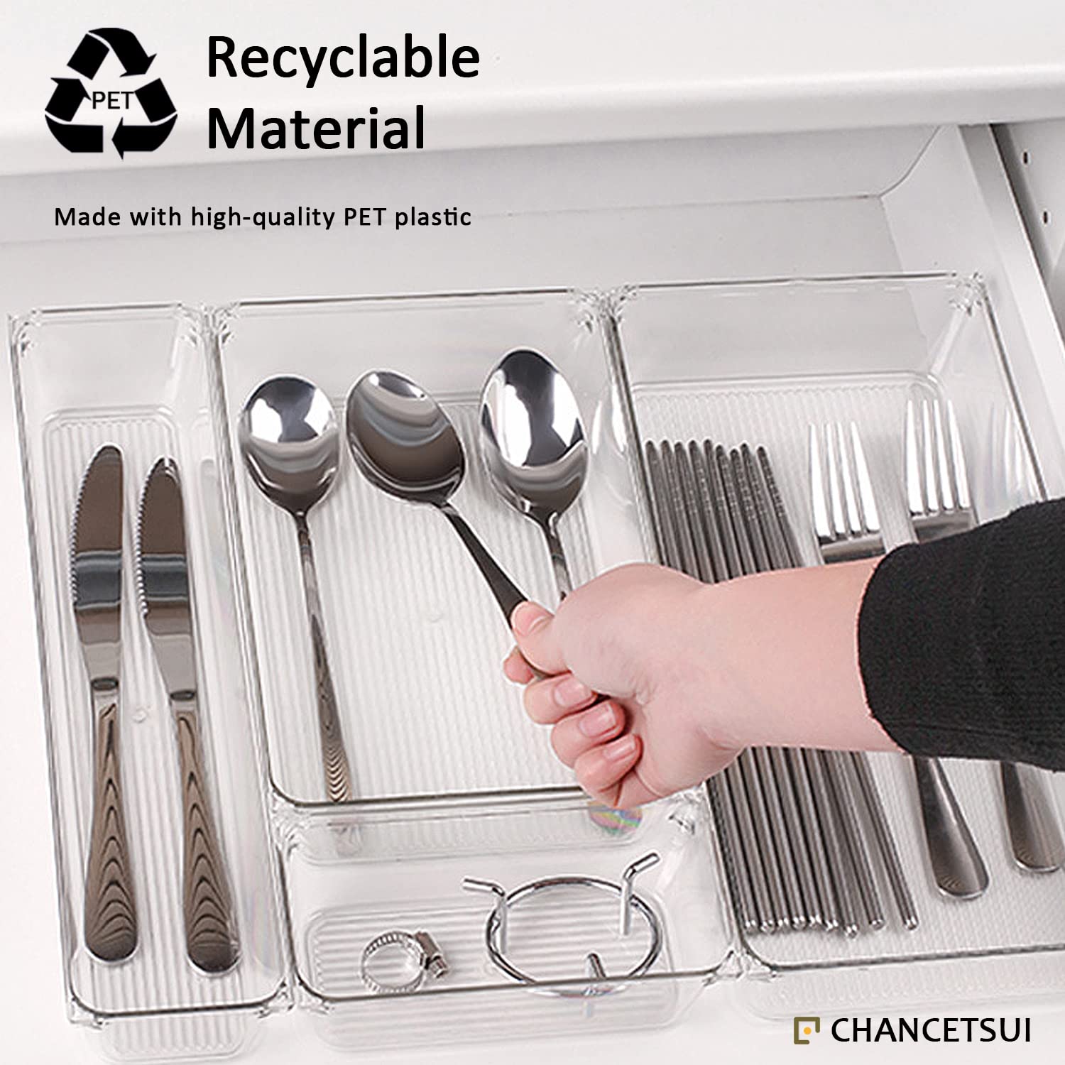 Cinnani Lot De 26 Organisateurs De Tiroir En Plastique Transparent 4