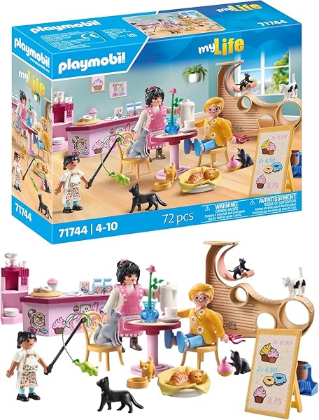 Le set Playmobil Café des Chats 71744 offre un espace de jeu imaginatif pour les jeunes amateurs de félins et de moments conviviaux.